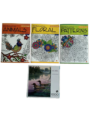 Kick Back and Color Coloring Books Activity Puzzle Buffalo Games