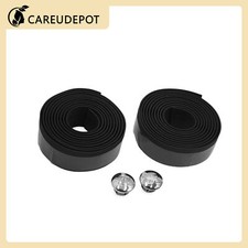 Bike Bicycle Cycling Foam Anti Slip Handlebar Tape Bar Grip Wrap Black Item of 2
