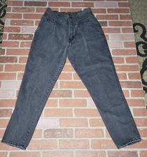 PS Gitano HIGH RISE Tapered Leg ladies jeans. Black Size 18 Long  Vintage 