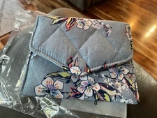 Vera Bradley Ultralight RFID Mini Tri-Fold Wallet - Cherry Blossoms- NWT