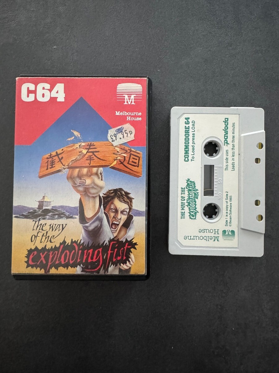 The Way of The Exploding Fist RARE Commodore 64 C64 Tape Game C128