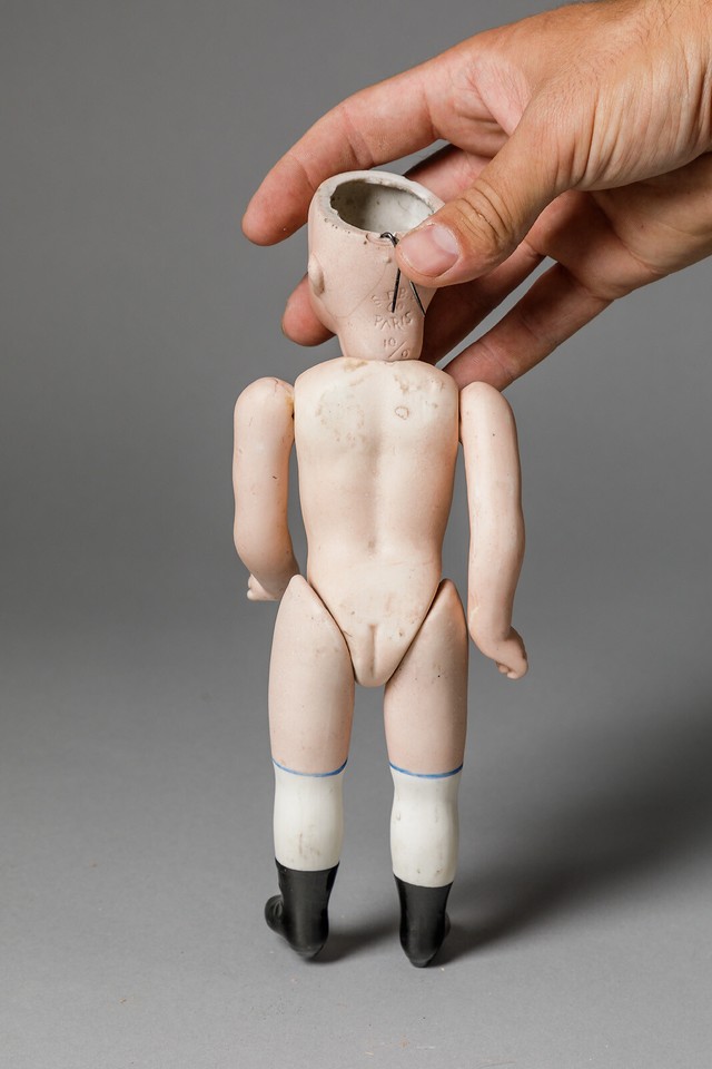 Corps De Poupée Ancienne – Porcelaine, Bois, Jumeau, Tête Non D'origine