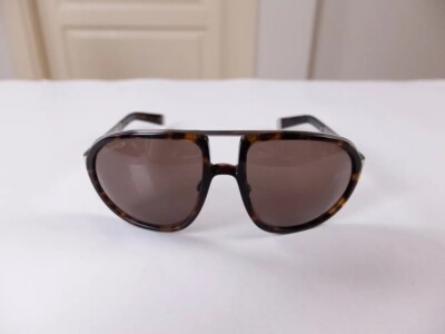 (NO CUSTOMS TAX) DSQUARED2 gradient brown acetate & metal oval sunglasses
