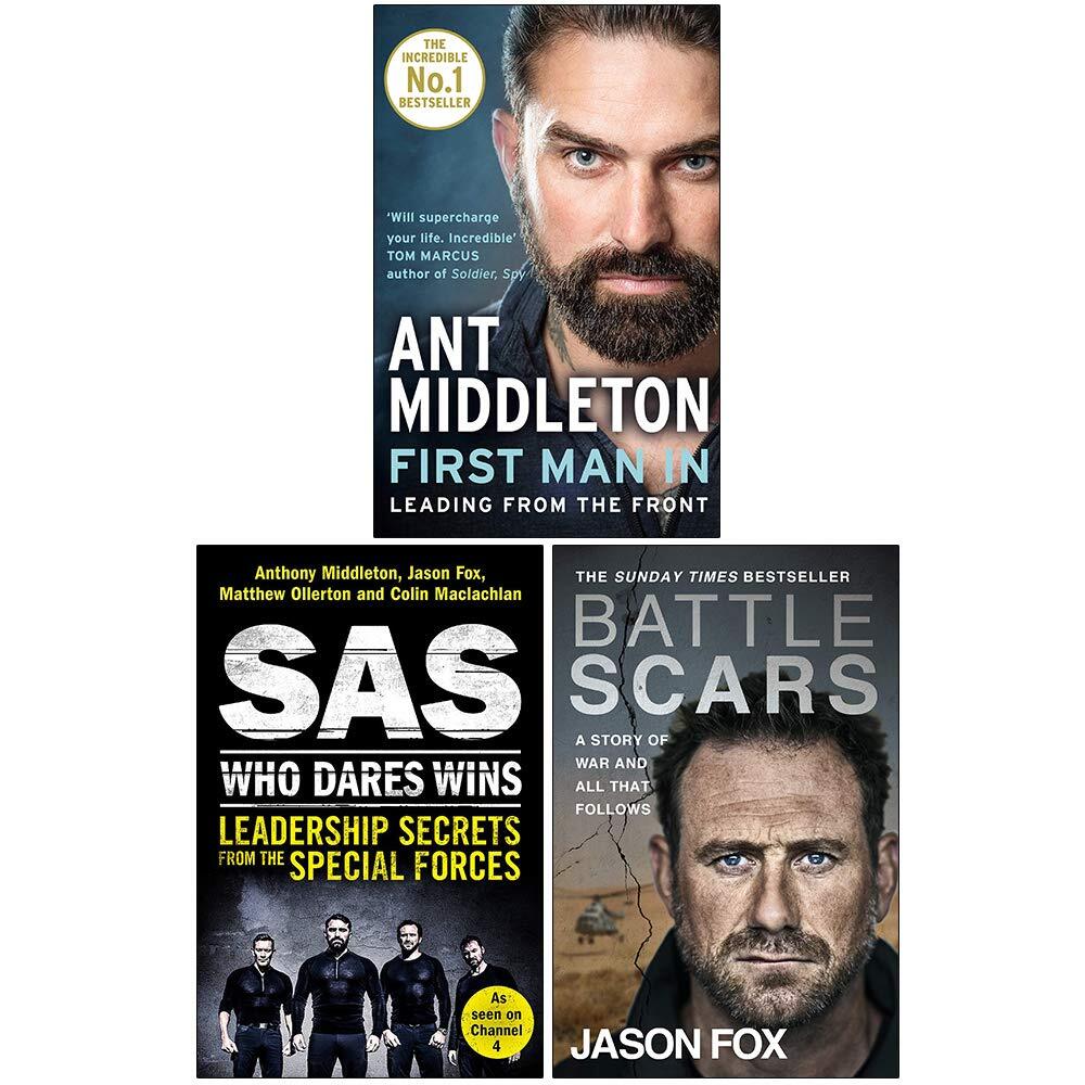 Ant Middleton Unisex First Man In, Sas Who Dares Wins, Battle Scars 3 Books Collection Set - Non Fiction - Paperback - Image 3