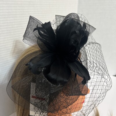 $48 Bellissima Millinery Collection Feather & Net Fascinator  display picture 1