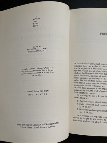 Optimum Systems Control - Andrew P Sage - 1968 FREE SHIPPING - Picture 3 of 8