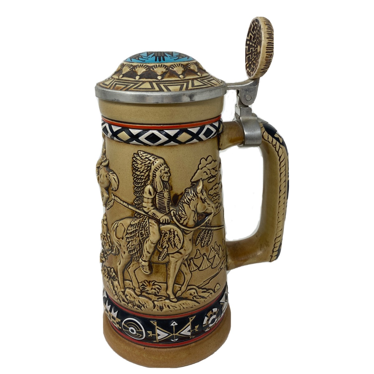 Vintage 88 AVON Beer Stein INDIANS OF THE AMERICAN FRONTIER
