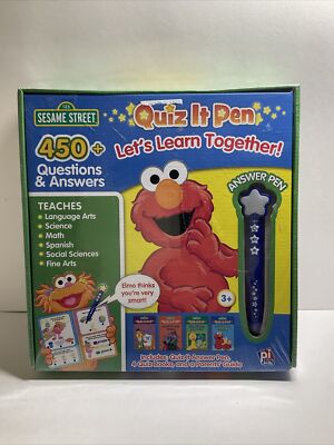 Excellent Quiz It Pen age 3+ PRESCHOOL 4x Books 450 Questions Sesame Street Elmo