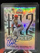 2013 Leaf Metal Draft Top Picks DJ Peterson #TP-DJP Autograph