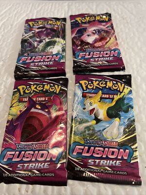 Fusion Strike Booster Pack Art Set, 4 Pokemon Packs | Brand New, Factory Sealed 820650809163| eBay Fusion Strike Booster Pack Art Set, 4 Pokemon Packs | Brand New, Factory Sealed 820650809163| eBay