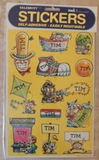 Vintage Scrapbook Hanson White Mark 1 Celebrity Tim name stickers 1984 sealed 