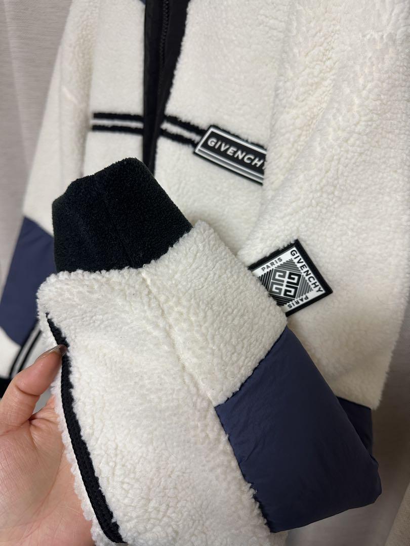 Givenchy shearling zip jacket, white, polyester m… - image 3