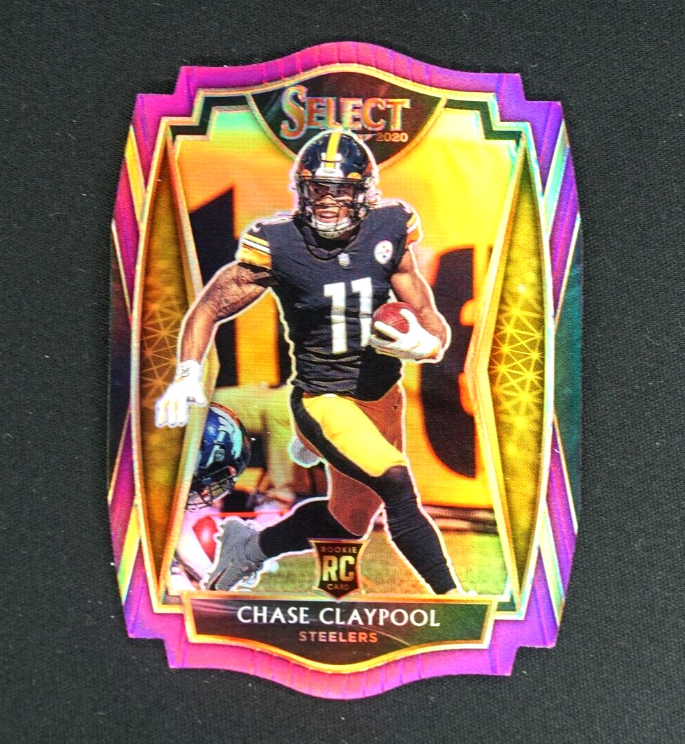 CHASE CLAYPOOL Rookie Purple Prizm Premier Level Die Cut 2020 Select 170