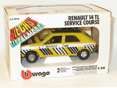 Original 1/24 Burago Renault 14TL Service Course - Cycles Gitane  Made in Italy