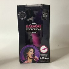 New Karaoke Microphone with Built-In Speaker Detachable Cord Use with App Pink