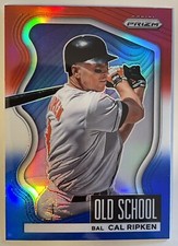 2022 Panini Prizm Cal Ripken Jr old school insert red, white, & blue parallel