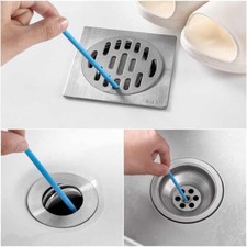Drain Sticks Drain Cleaner Odour Remover Sink Bath Shower Kitchen Pack of 12