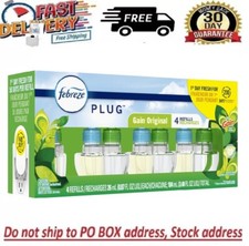 Febreze Plug In Air Freshener, Odor-Fighting Scented Oil Refill, Gain, 4 Refills