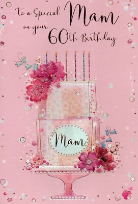 MAM 60. GEBURTSTAGSKARTE ALTER 60 ~ QUALITÄTSKARTE ~ KUCHENDESIGN & SCHÖNE VERSE