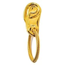 GUCCI ALESSANDRO MICHELE Runway Surreal Gold Hoop Solo Ear Clip On Cuff Earring