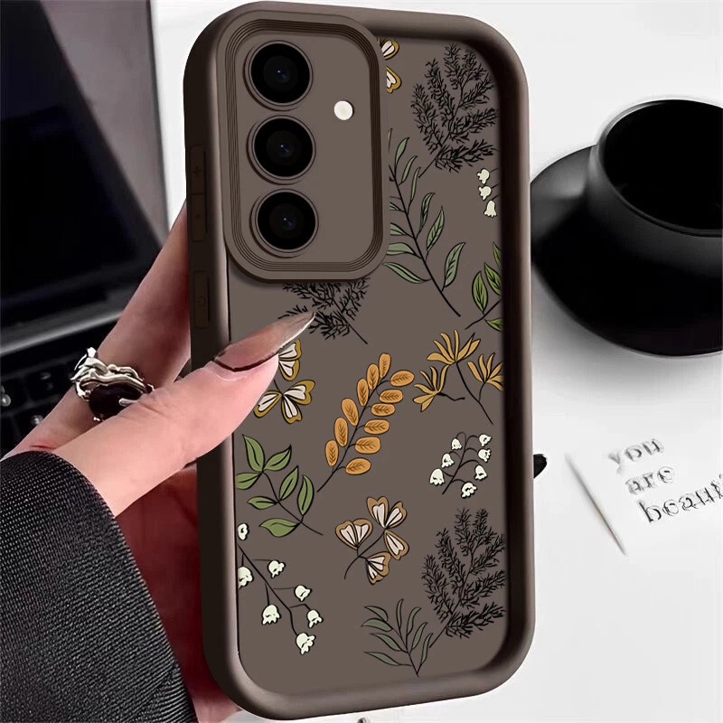 Samsung Galaxy A15 A35 A54 S24 FE Flower Silicone Phone Case  