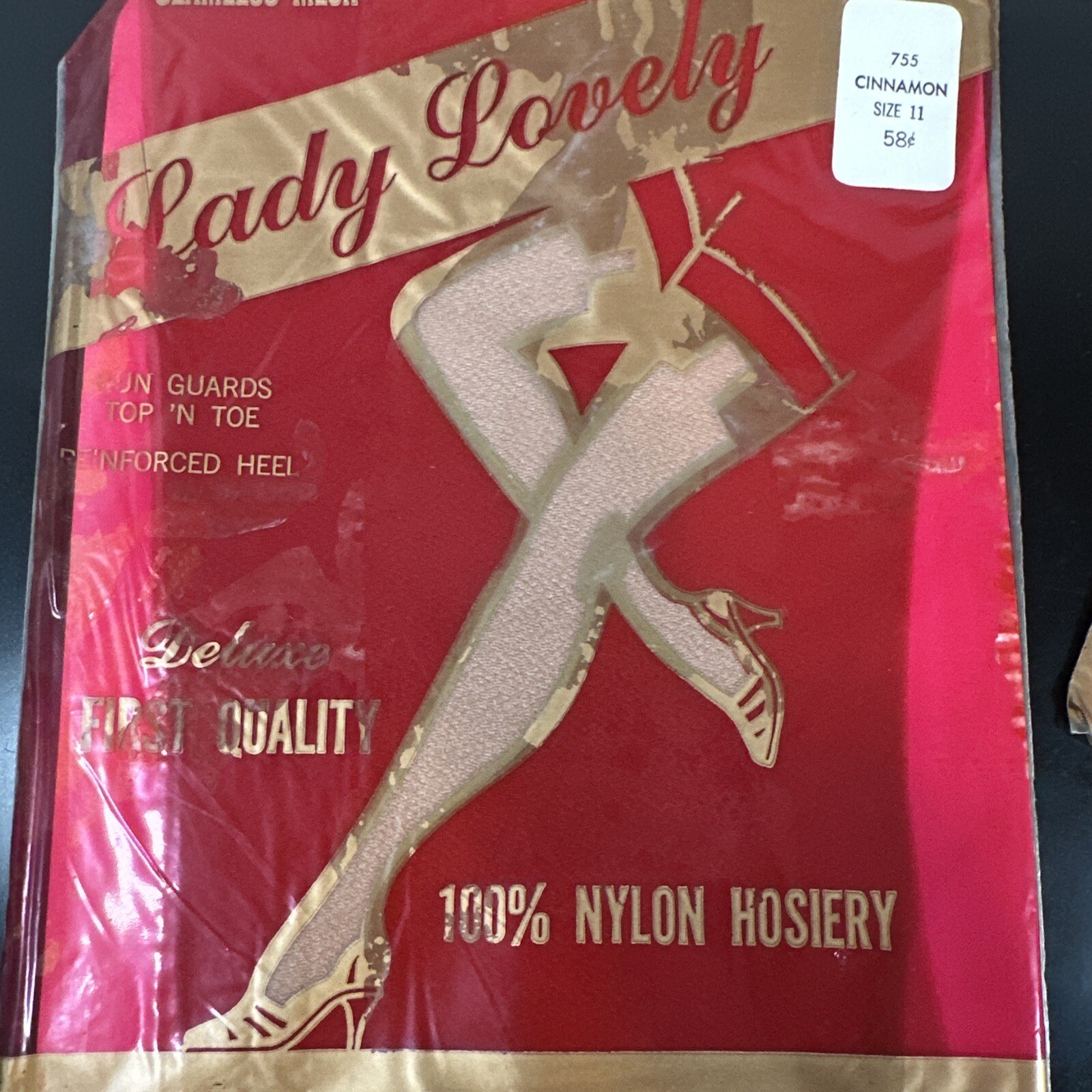 VTG Lady Lovely Nylon Hosiery Seamless Mesh 400 Needle 15 Denier