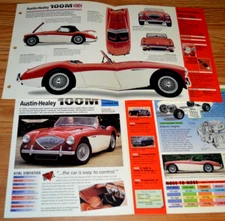 1955 AUSTIN HEALEY 100M SPECS INFO ORIGINAL POSTER BROCHURE 55 100 M AH
