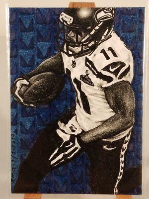 Percy Harvin #11 Sketch Ross Anderberg - Seattle Seahawks - 1/1 Original ACEO