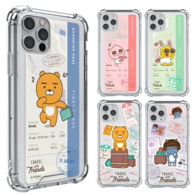 Kakao Friends Travel Clear Cushion Case for Galaxy Note20 Ultra Note10 + Note9