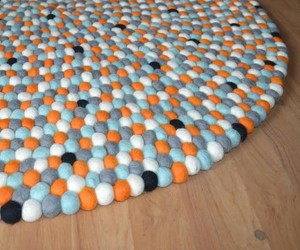 orange nursery rug