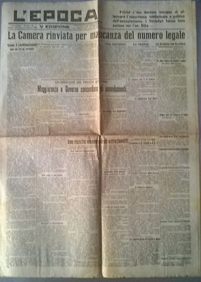 The Era - Year 1921 - The Hearing Postponed Due To Lack Of Legal Number - 560