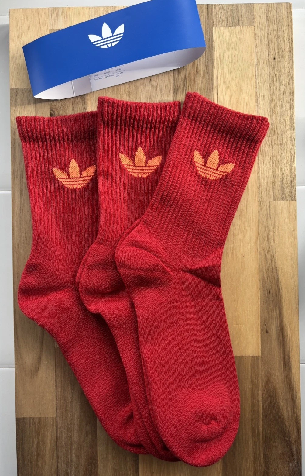 Adidas orginals Cushioned Cotton Crew Socks Large 7-11 Uk men woman Red gift