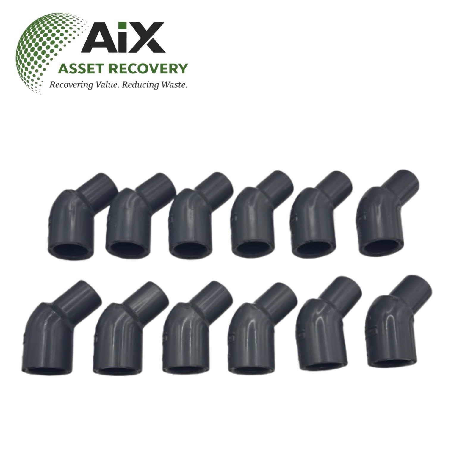 Lot of 12 Spears 1/2" CPVC 45-Degree Street Elbow Pipe Fitting McMaster Gray