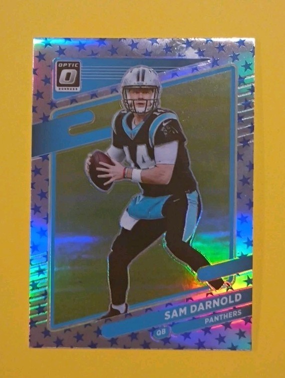 #159 Sam Darnold 2021 Donruss Optic Blue Stars 