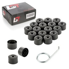 20x Felgen Radschraube Abdeckkappen Sechskant 17mm schwarz für BMW 2er 3er