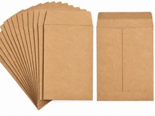 100 Pack Small Coin Envelopes, Kraft Paper 2.25" 4.3" Seed Envelopes