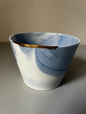 Abalon London Blue Topaz Gold Candle Holder