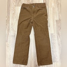 Janie and Jack Boys Brown Corduroy Pants Adjustable Waist Size 6