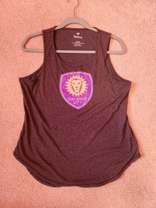 Women's Orlando City Soccer tunic tank top with distressed logo - Size XL