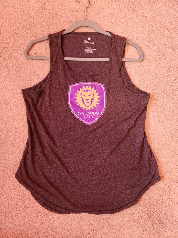 Women's Orlando City Soccer tunic tank top with distressed logo - Size XL