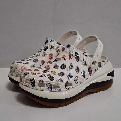 Crocs x NBA All Star Mega Crush Clog Size M8/W10 White/Multi - Picture 1 of 19