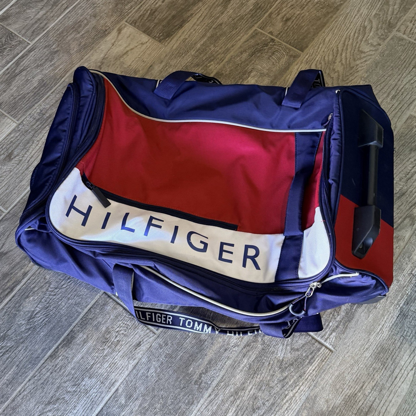 Tommy Hilfiger - Rolling / Carry on Suitcase 28" Red & Blue with Handle