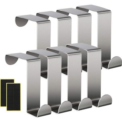 Elegante Türhaken aus Edelstahl   8 Stück mit Schaumschutz   Für 20-40mm Türen