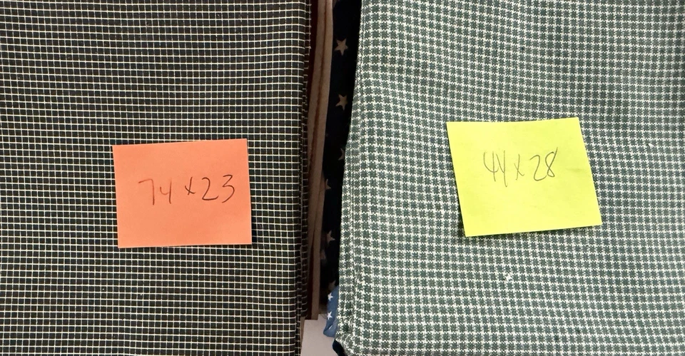 Vintage Lot Cotton Fabric 5lbs - Country farmhouse patterns plaid check striped - Image 4 of 4