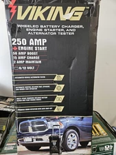 VIKING 250 Amp 6/12v Wheeled Battery Charger Engine Starter and Alternator Power