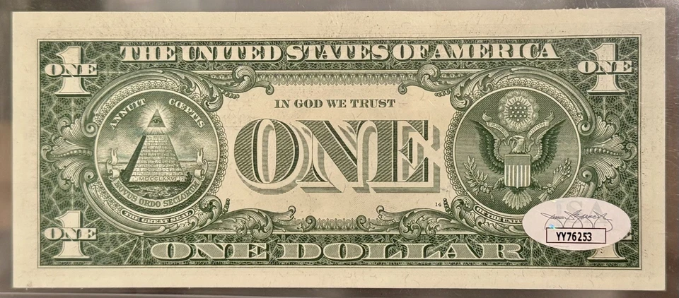 MUHAMMAD ALI Autograph (JSA) Authenticated Old Blue $1 Dollar Bill - Image 2 of 4