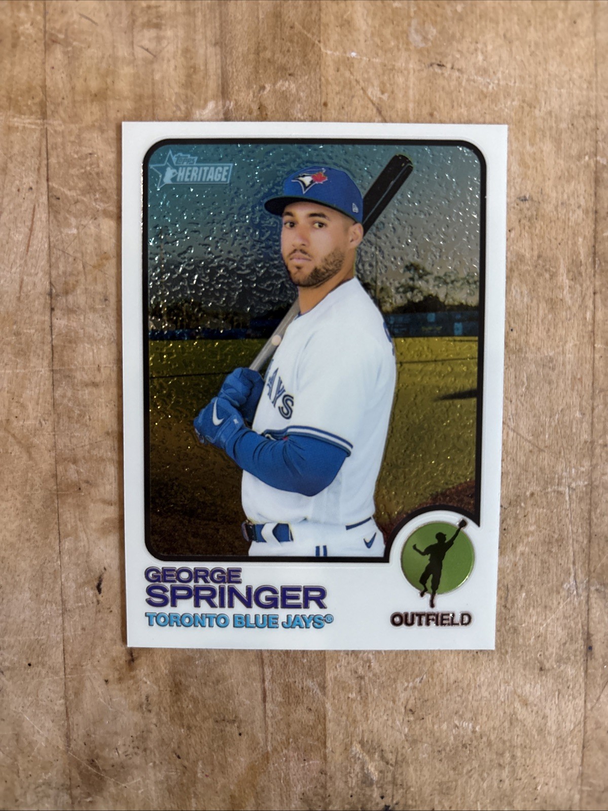 2022 Topps Heritage #238 George Springer Chrome #/999 Toronto Blue Jays