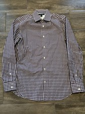 Men s Banana Republic Long Sleeve Dress Shirt Gingham Size 15-15.5 Slim Fit NWOT