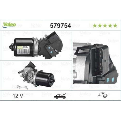 1X Wischermotor Valeo 579754 Passend FüR Nissan-image