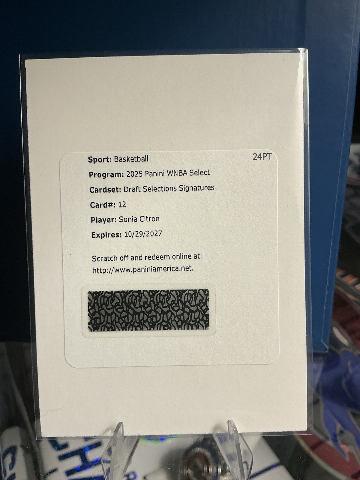 Sonia Citron #12 Basketball Cards 2025 Panini Select WNBA Draft Selections Signature trading card — raw and PSA graded price guide